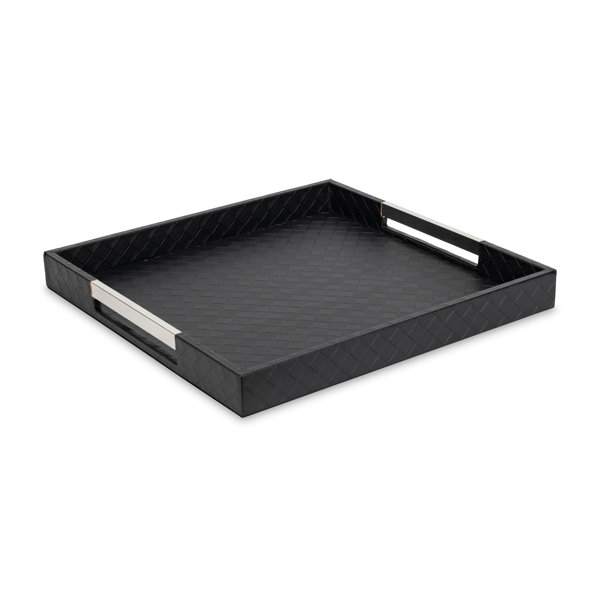 Ebern Designs Biagia Leather / Faux Leather Tray | Wayfair